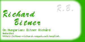 richard bitner business card