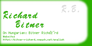 richard bitner business card